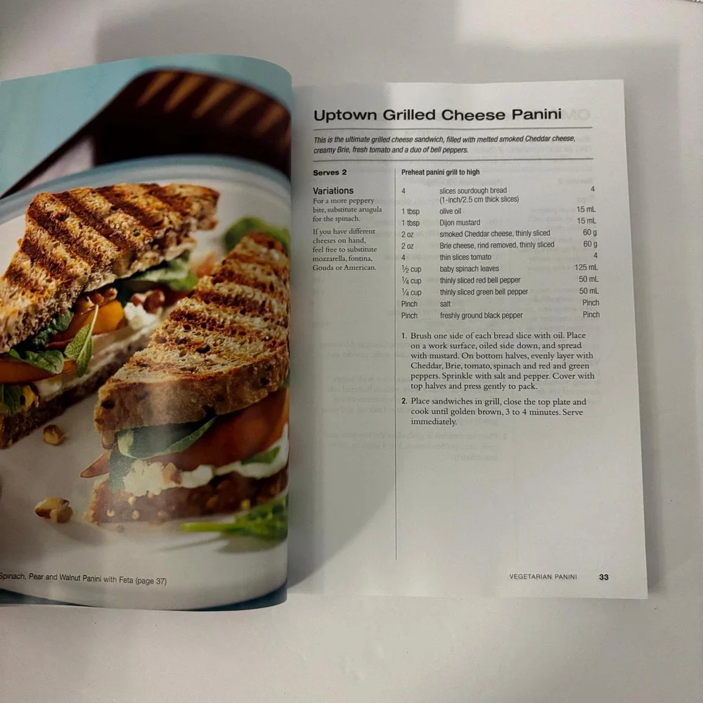 200 Best Panini Recipes Tiffany Collins Softcover Cookbook 2008 Robert Rose